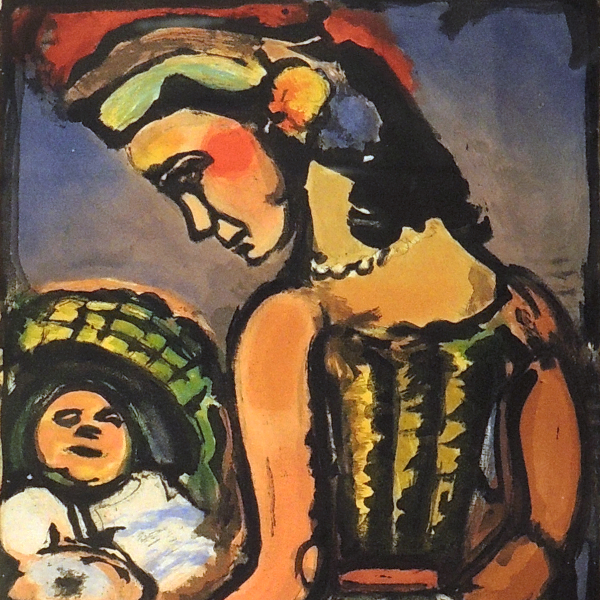 セール品ジョルジュ・ルオー「伏目の娼婦」（悪の華）1937年 銅版画、エッチング